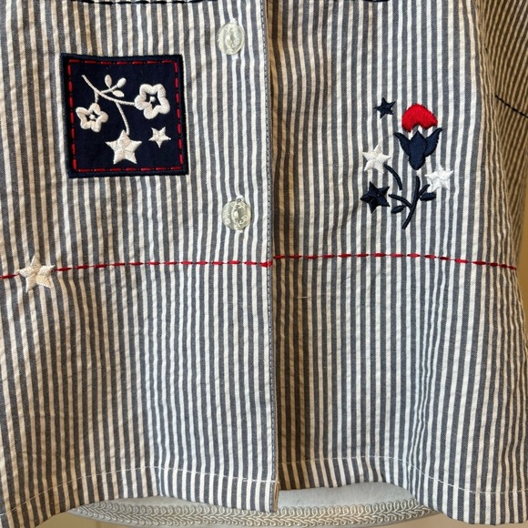 Koret Embroidered Flowers & Stars Two Piece Set Vintage Dead Stock NWT XL Petite - Picture 8 of 15